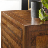Alternate view of Verona Bedside Chest in medium walnut brown and warm mahogany brown.