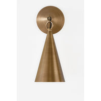 Alternate view of Midvale Wall Sconce, featuring brushed finish, brass, metal, and wall-mounting hardware.