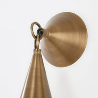 Additional view of Midvale Wall Sconce in brass and warm gold, featuring brushed finish and wall-mounting hardware.