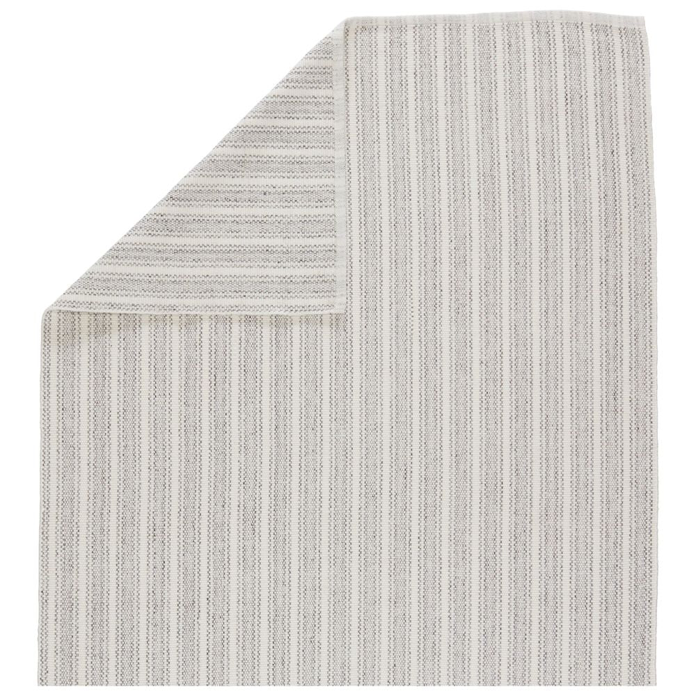 Additional view of Seren Striped Light Gray/ Ivory Area Rug (5'X8') in ivory and light gray.