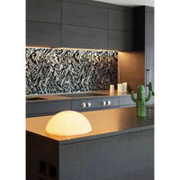 Additional view of Marble Wallpaper in turquoise and golden yellow, featuring matte finish and full-wall surface covering.