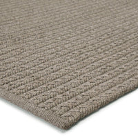 Alternate view of Malik Solid Gray Area Rug (8'10"X11'9") in taupe gray and warm gray.
