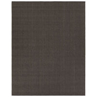 Malik Handmade Solid Dark Gray Runner Rug (2'6"X8'), shown in dark gray and charcoal with braided fiber and textile yarn.
