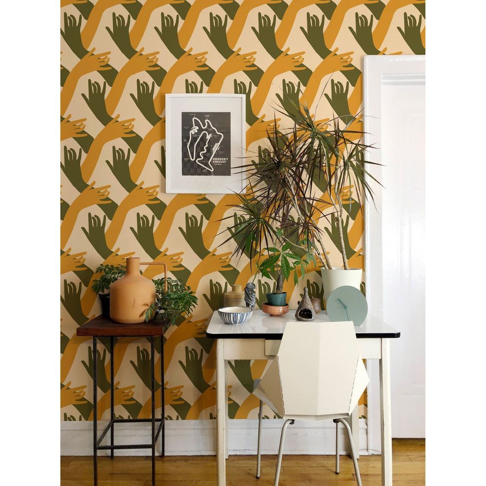 Alternate view of Connect Wallpaper, featuring matte finish, paper, and seamless repeating pattern.