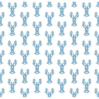 Nautical Lobster Knots Wallpaper-Mitchell Black-MITCHB-WCHH104-BL-PM-10-Wall DecorPatterns French Blue-Premium Matte Paper-1-France and Son