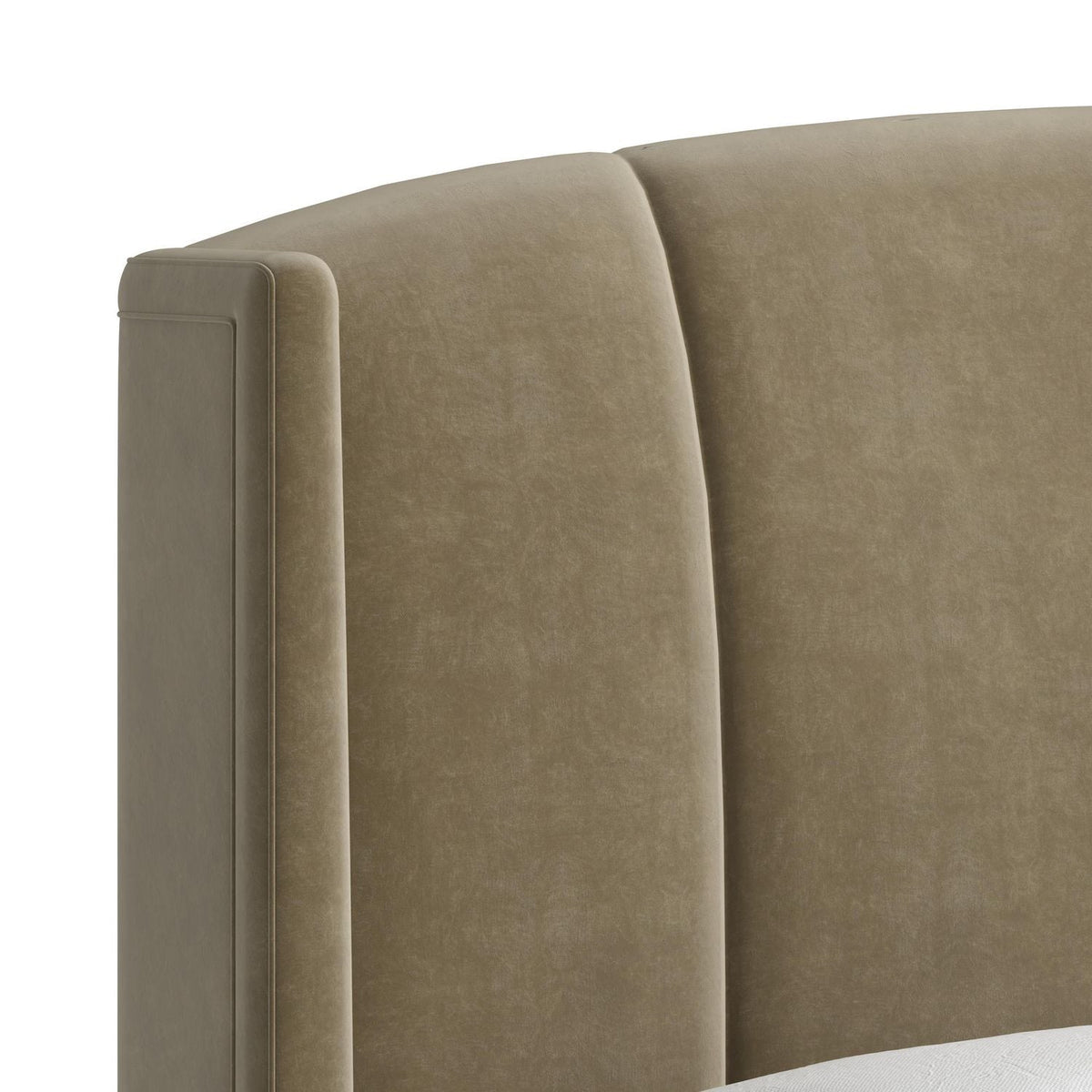 Harbor King Upholstered Bed - Camel - Lakeside Sepia