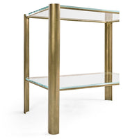 Brass & Glass End Table