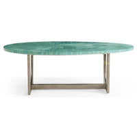 Alternate view of Seaglass Cocktail Table in turquoise and aqua.