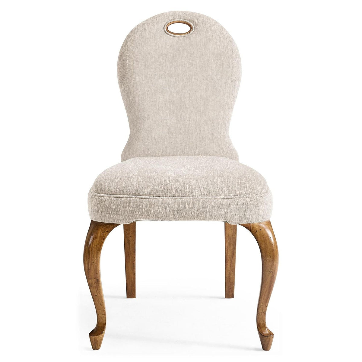 Alternate view of Orsman Dining Side Chair in beige and warm medium brown.