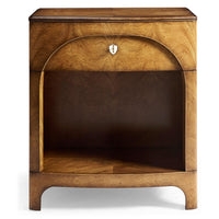 Alternate view of Orsman Open Nightstand in warm amber brown and honey oak.