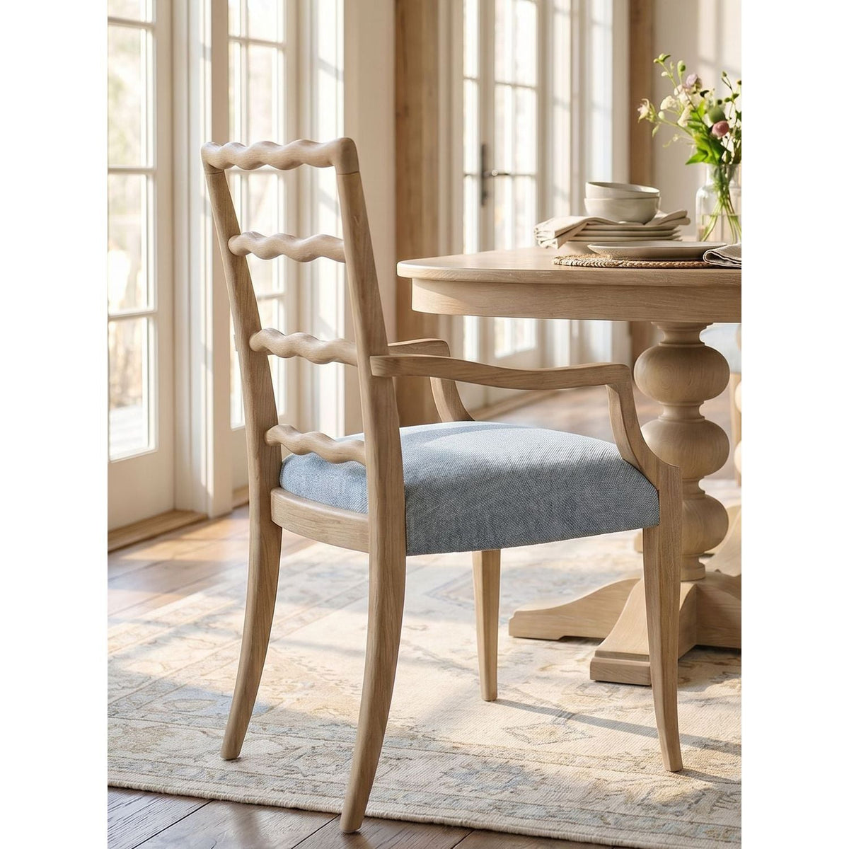 Haven Ladderback Arm Chair - Sun Oak
