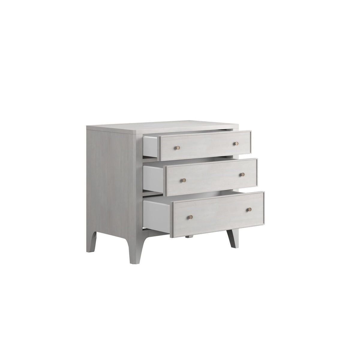 Mezzanine 3 Drawer Nightstand - Dove Grey