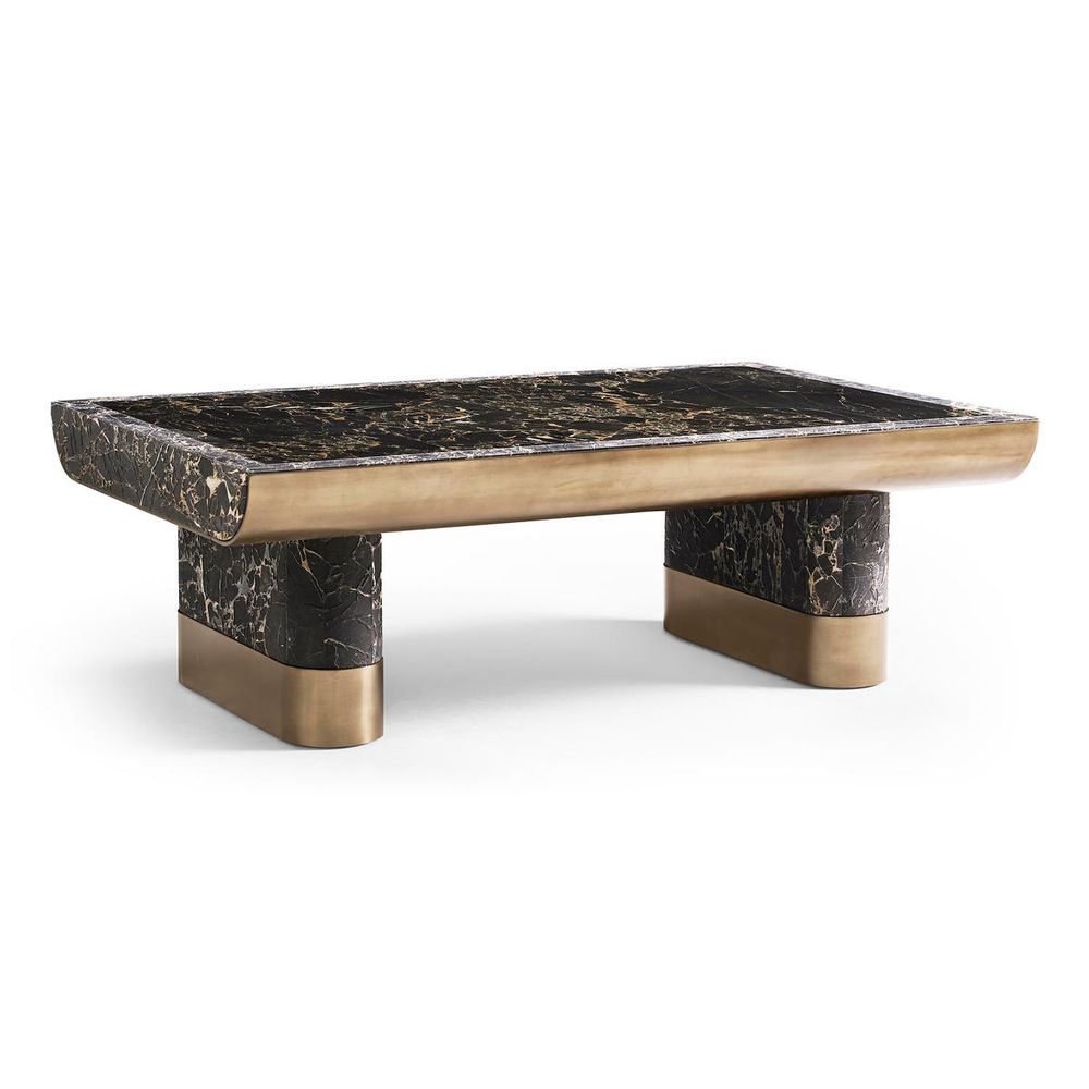 Alternate view of Nova Cocktail Table in black and antique brass.