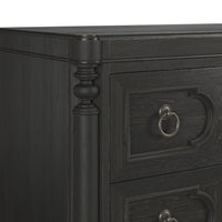 Atrium Three-Drawer Chest - hand rubbed black with undertones of brown