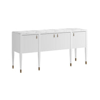 Eave II Sideboard with Stone Top-Uplifting White