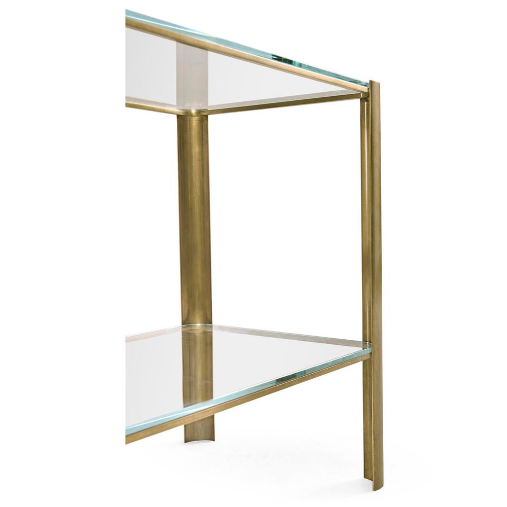 Brass & Glass End Table