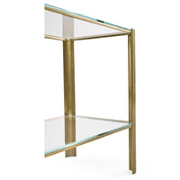 Brass & Glass End Table