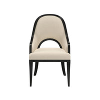 Atrium Hostess Chair - hand rubbed black with undertones of brown