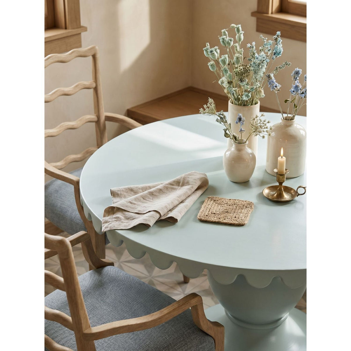 Haven Round Dining Table - Celadon