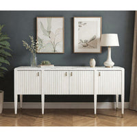 Eave II Sideboard with Stone Top-Uplifting White