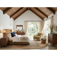 Harbor King Upholstered Bed - Camel - Lakeside Sepia