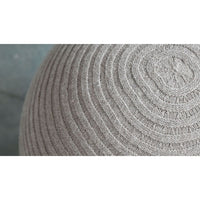Additional view of Mochi Ottoman Nude Knit Fabric in warm taupe-gray and light wood.