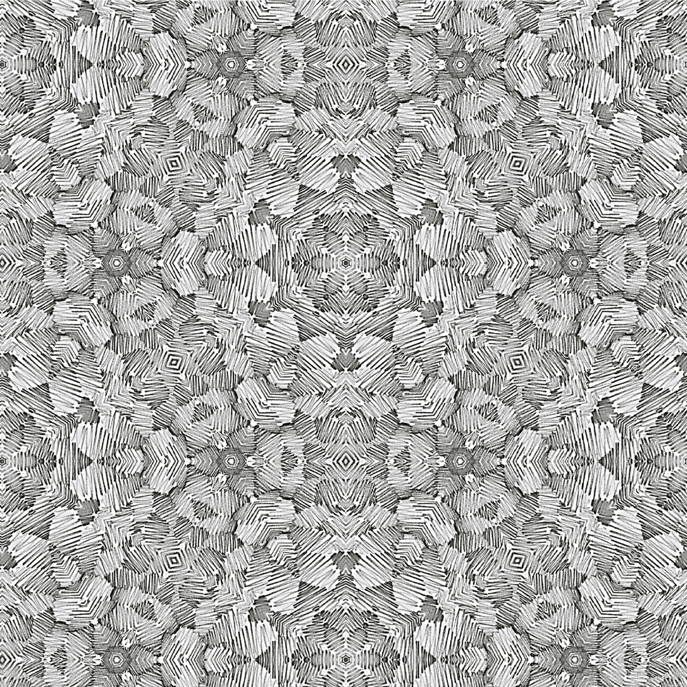 Additional view of Olio Wallpaper in black and white, featuring matte finish and full-wall surface coverage.