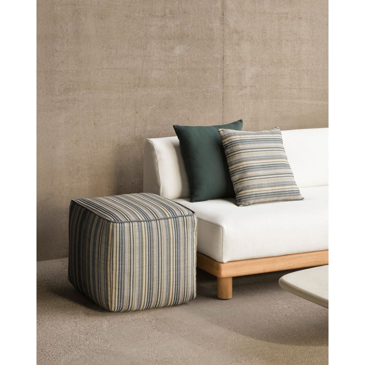 Zahara Outdoor Pouf - lifestyle
