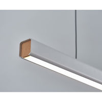 Additional view of Mumu Linear Pendant XL in white and black, featuring ceiling-suspended pendant.