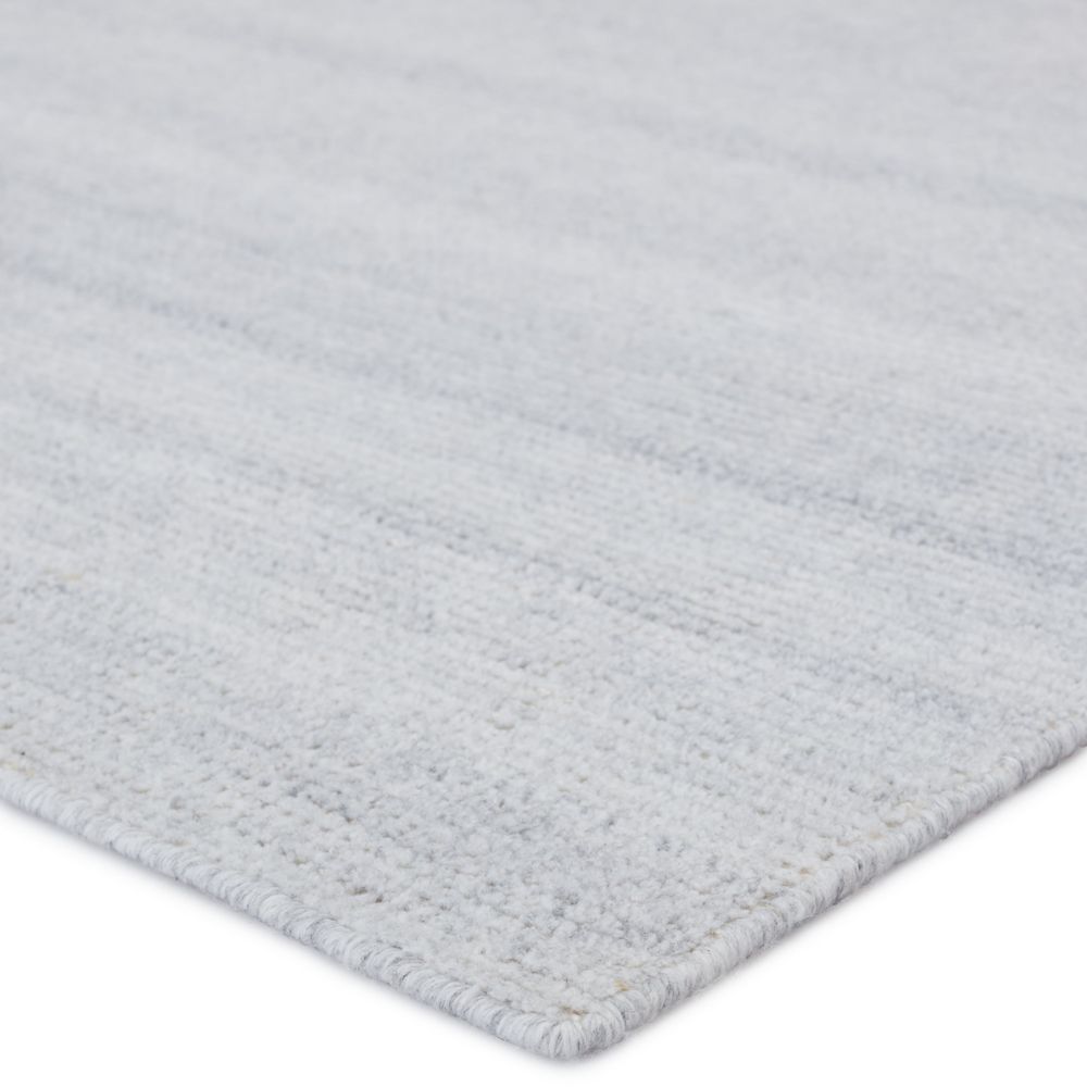 Alternate view of Henshaw Solid Silver/ Gray Area Rug (7'10"X10'10") in light gray and silver with rectangular flat area rug.