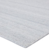 Alternate view of Henshaw Solid Silver/ Gray Area Rug (7'10"X10'10") in light gray and silver with rectangular flat area rug.
