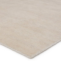Alternate view of Henshaw Solid Cream/ Light Brown Area Rug (5'X8') in cream and light beige with rectangular flat area rug.