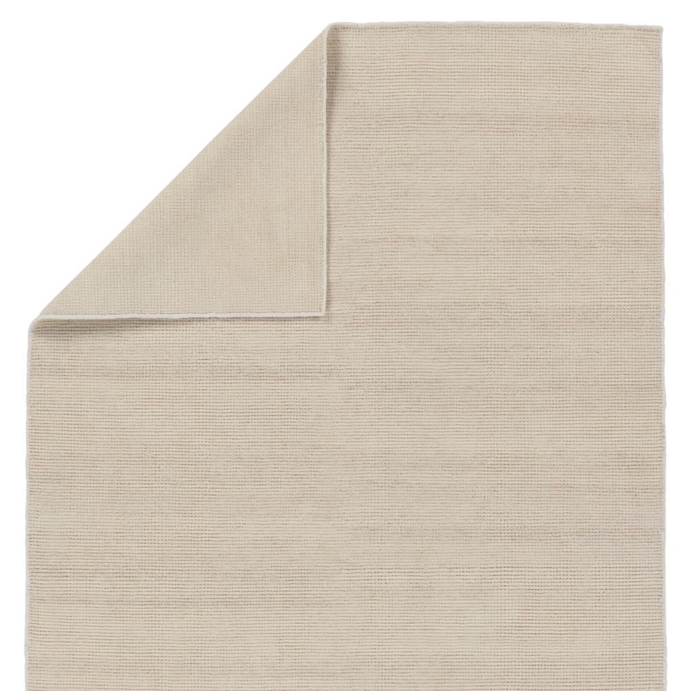 Additional view of Henshaw Solid Cream/ Light Brown Area Rug (5'X8') in cream and light beige.
