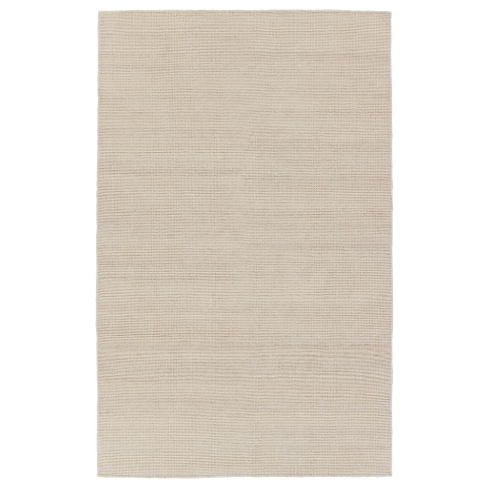 Henshaw Solid Cream/ Light Brown Area Rug (12'X15') in cream and beige with rectangular.