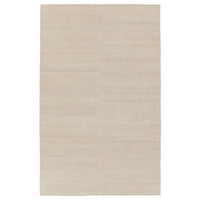 Henshaw Solid Cream/ Light Brown Area Rug (5'X8'), shown in cream and light beige with woven fiber and textile yarn.