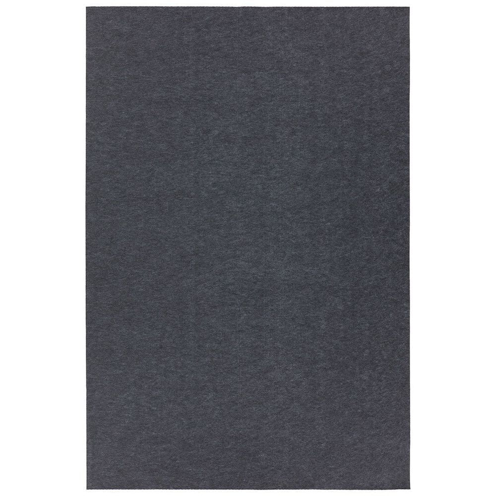 Salem Hold Rug Pad (5'X8'), shown in charcoal gray and dark heather gray with felt and rubberized backing.