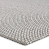 Alternate view of Vega Hand Woven Area Rug (3'x8' Rnr) in light gray and ivory.