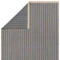 Additional view of Sindhu Hand Woven Area Rug (2'x3') in ivory and navy blue.