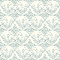 Sankofa Wallpaper-Mitchell Black-MITCHB-WCFM7-TL-PM-10-Wall DecorPatterns Turquoise Linen-Premium Matte Paper-8-France and Son