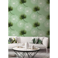Cabbage Palm Wallpaper-Mitchell Black-MITCHB-WC-BB-CP-B-PM-10-Wall DecorPatterns Black-Premium Matte Paper-3-France and Son