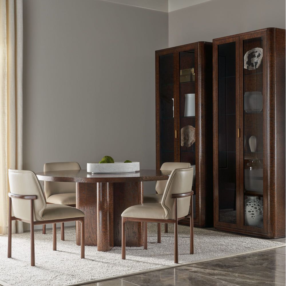 Alternate view of Kesden Dining Side Chair, featuring upholstery fabric, wood, and armless side chair.