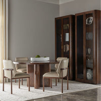 Alternate view of Kesden Dining Side Chair, featuring upholstery fabric, wood, and armless side chair.