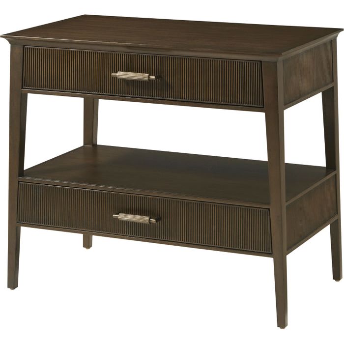 Alternate view of Lido Nightstand III in dark brown and espresso brown.