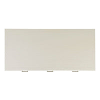 Alternate view of Sarah Writing Table in ivory and cream with rectangular top with slender tapered legs and shallow apron.