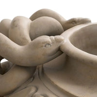 Additional view of Vase Antonine antique look finish in beige and taupe.