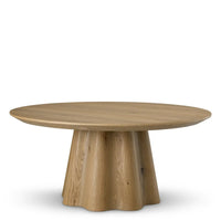 Coffee Table Papyrus Warm Oak Veneer, shown in warm light oak and natural beige-tan with oak wood and wood veneer.