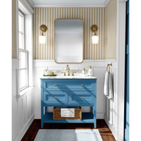Tennessee Bamboo Stripes Wallpaper, shown in sage green and soft blue-gray with paper.