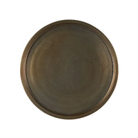 Alternate view of Marilyn End Table, featuring matte finish, metal, composite, and a rimmed circular tray top.
