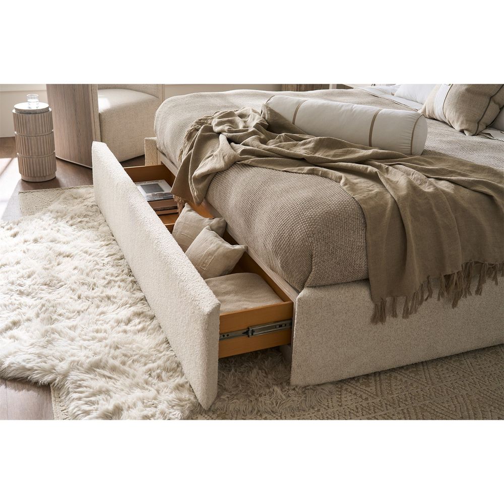 Additional view of Owen Storage Bed in ivory and cream.