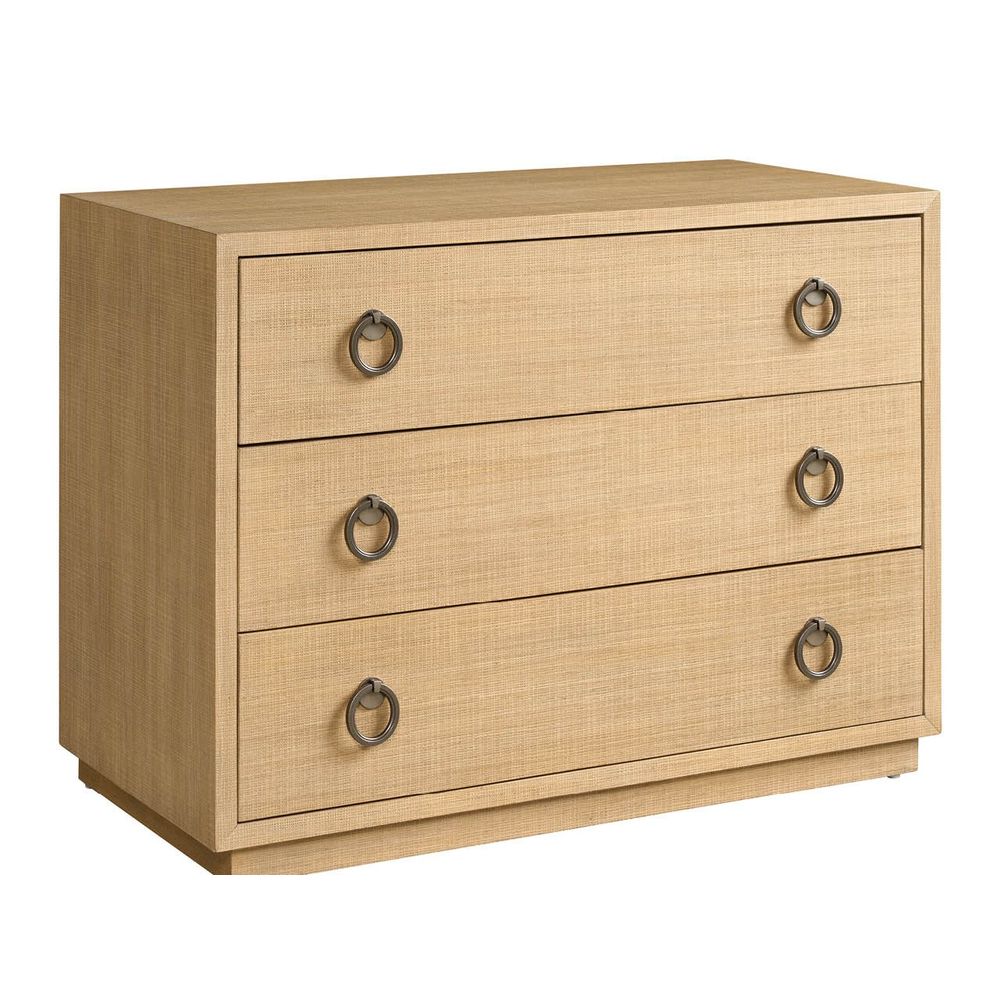 Alternate view of Ghizzano Chest in light natural tan and dark bronze.